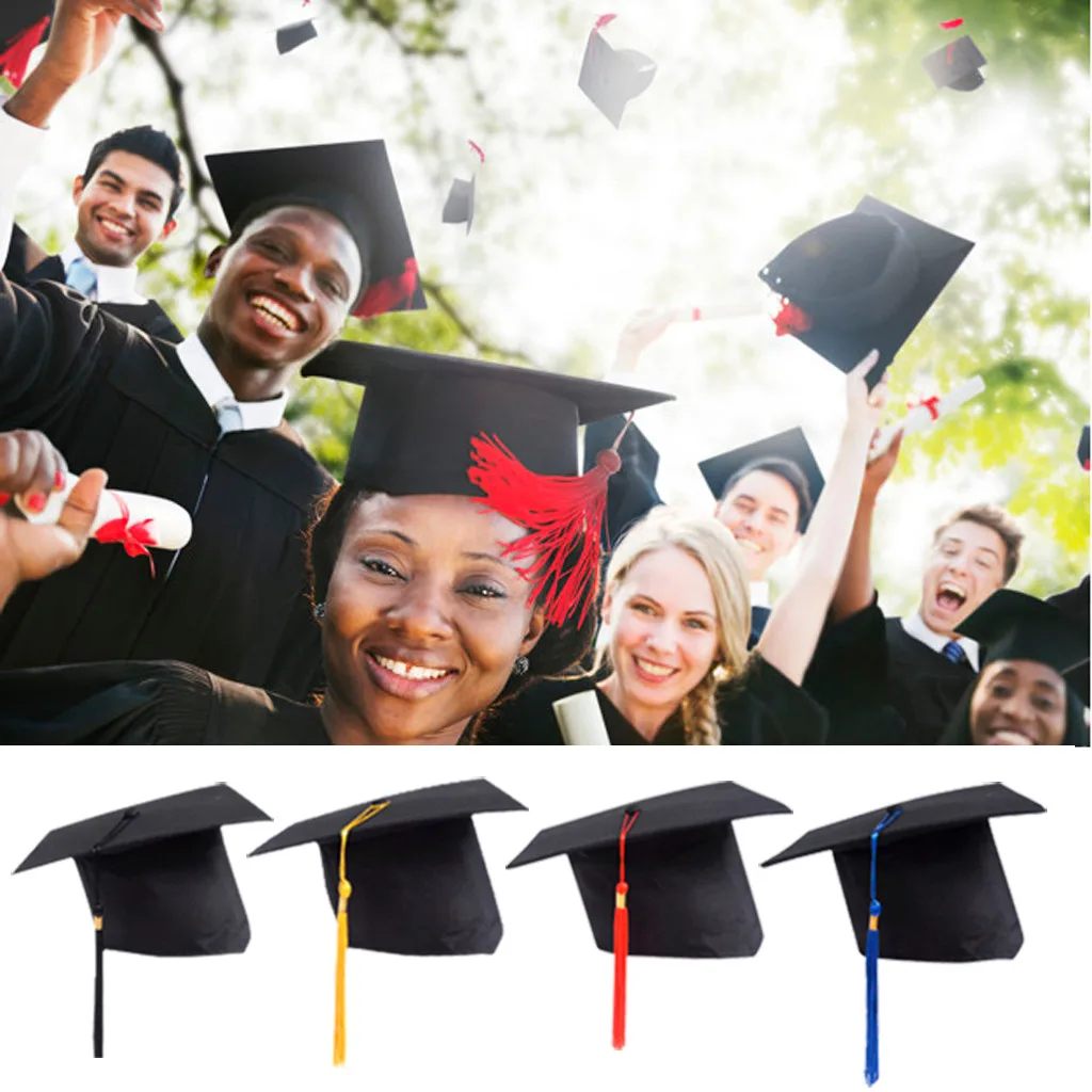 Новинка нейтральная Кепка Для Взрослых на выпускной с кисточкой Регулируемая