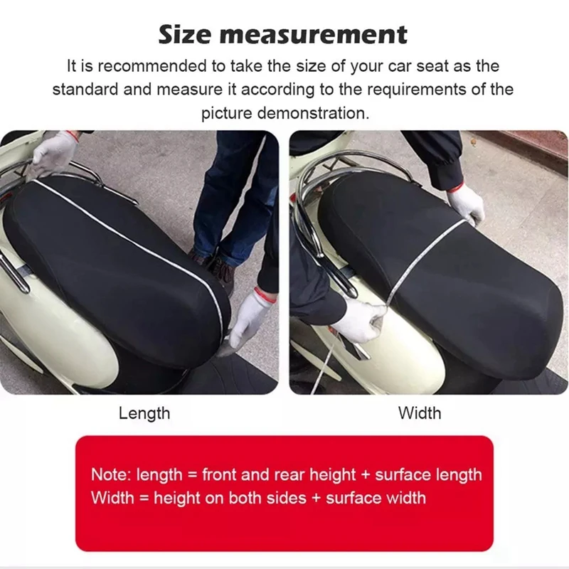 

Motorcycle Scooter Leather Seat Cushion Cover Waterproof Warm Velvet Winter Rear Seat Cover