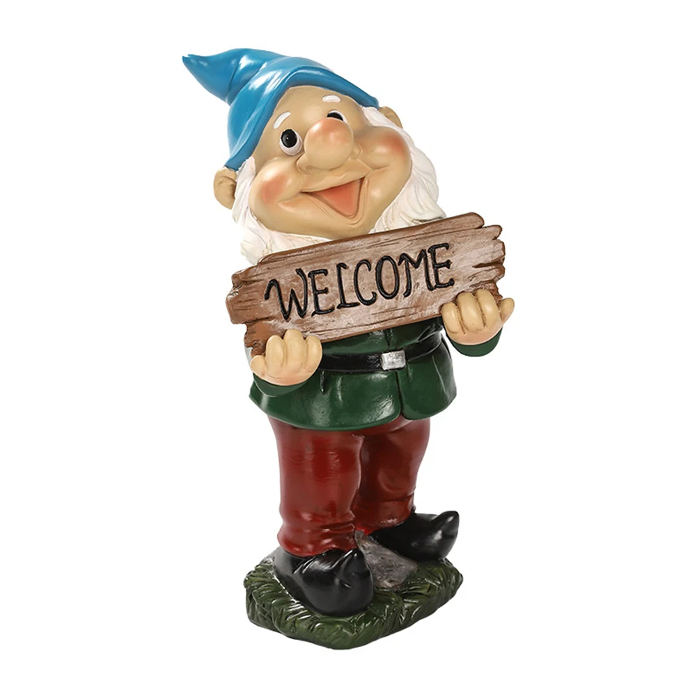 

Resin Naughty Garden Gnome Garden Decoration Miniature Gnome Figures Fairy Garden Ornament Accessories Elves Desk Decor Gift