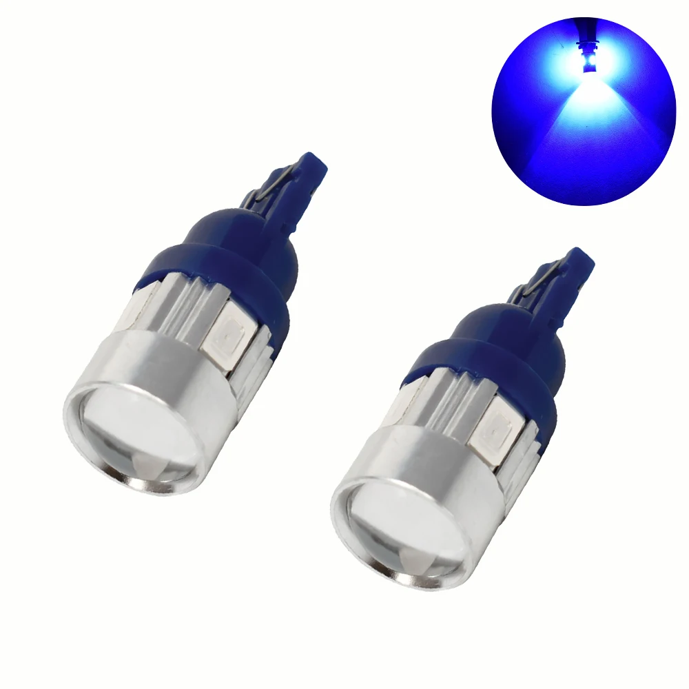 T10 W5W 168 194 5630 6SMD светодиодный автомобильный прожектор с линзой автомобильная