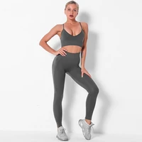 womens sports suits workout clothing yoga set seamless bra high waist leggings 2 piece set fitness tracksuit activewear xs l