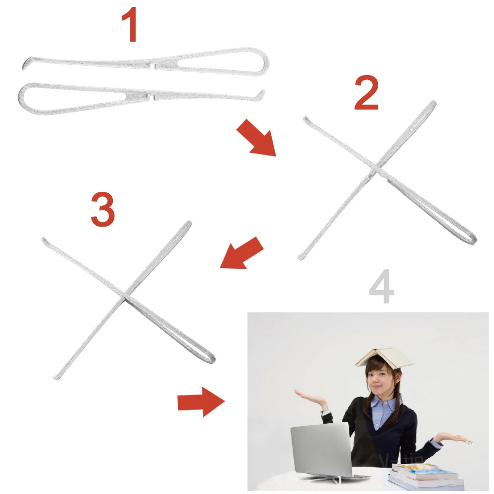 

Portable Folding Simple Notebook Non-slip Heat Dissipation Bracket X-type Cooling Laptop Rack PC Stand Holder