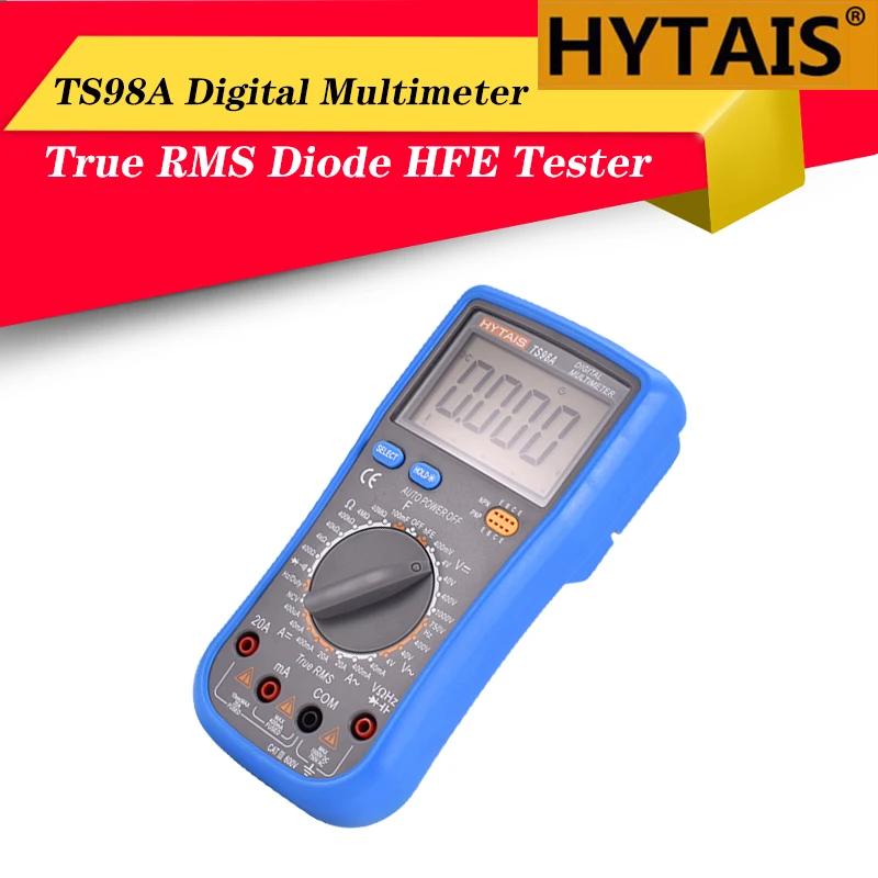 Цифровой мультиметр HYTAIS TS98A True RMS AC DC напряжение тока резистор Ручной портативный