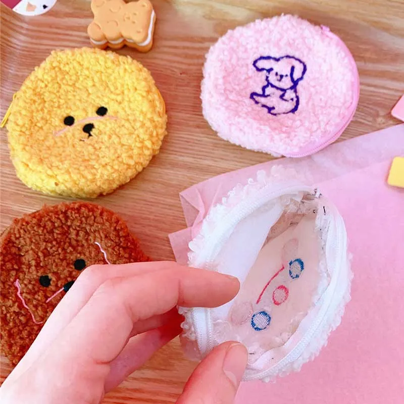 Новый милый длинный плюшевый Кошелек для монет с изображением облаков и медведей