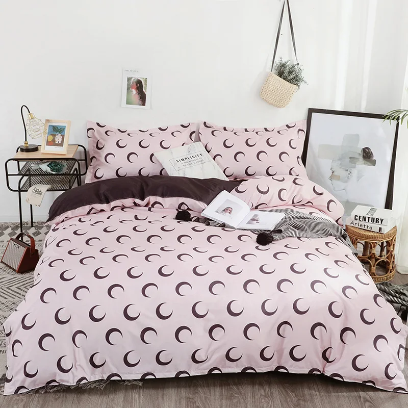 

High Quality Luxury Bedding Set Euro Stripe Duvet Cover Pillowcase Queen King Full Size Quilt Cover Parure De Lit 2 Personnes
