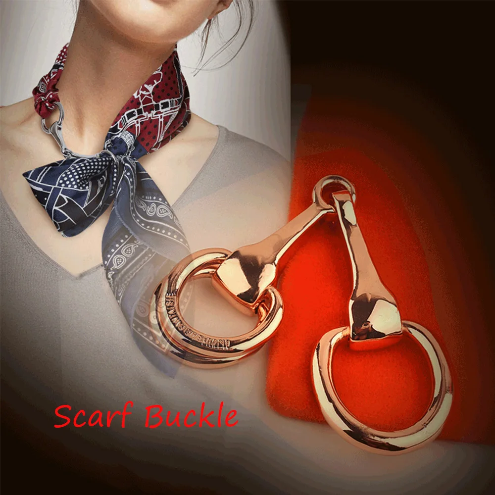 НОВЫЕ шикарные металлическая пряжка для шарфа цепи шарф OL шёлковый квадратной