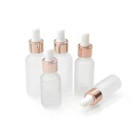 wholesale custom cosmetic empty luxury dropper perfume bottles with cap hair oil glass lotion bottles container