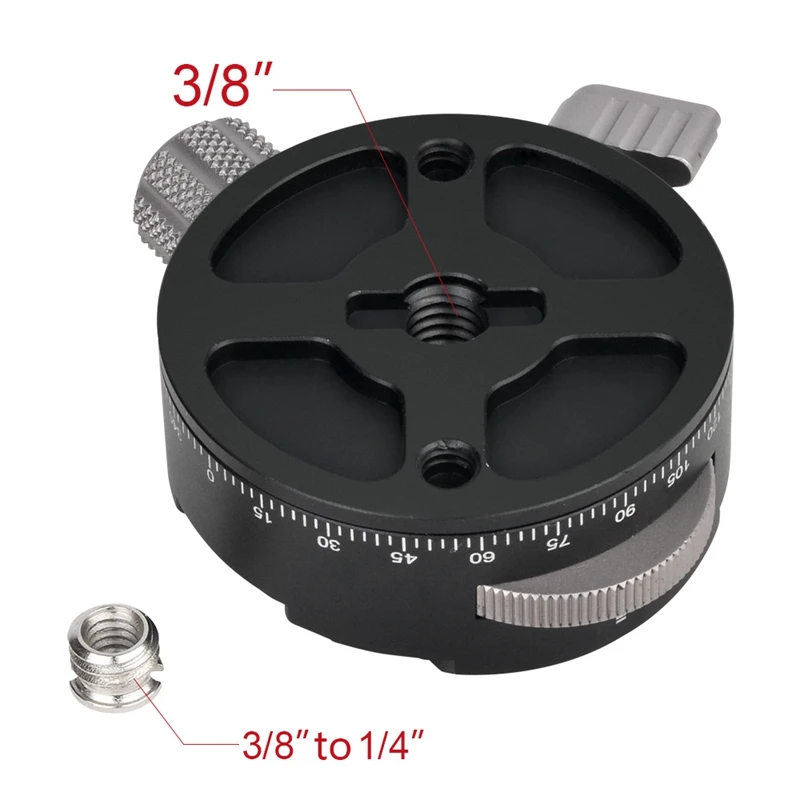 High Quality Tripod Head PAN-60H Panoramic Ball with Indexing Rotator AS Type Clamp for Cameras(Gray) | Электроника