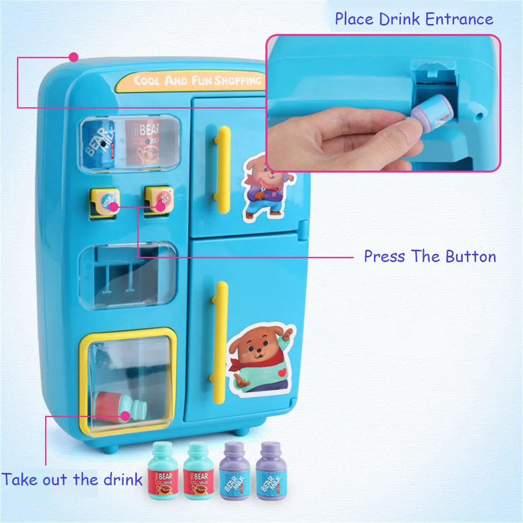 40 шт. кухонные игрушки Детский торговый автомат холодильник игрушечный подарок