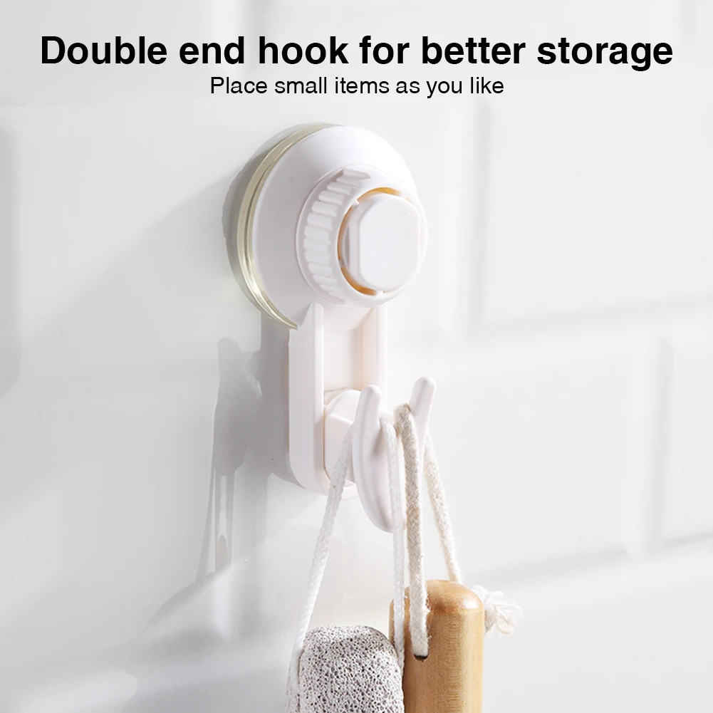 

2pcs/pack Reusable Wall Mounted Hanger Utility Hook Removable Heavy Duty Towel Vacuum Suction Cup Shower Bathroom Waterproof