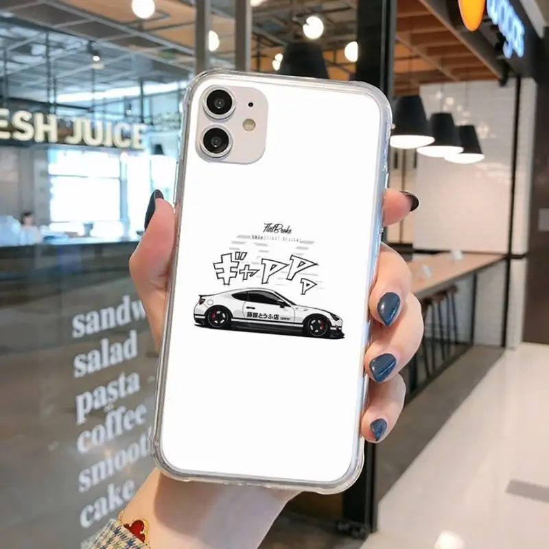 

Amine INITIAL D AE86 Phone Case Transparent for iPhone 11 12 mini pro XS MAX 8 7 6 6S Plus X 5S SE 2020 XR