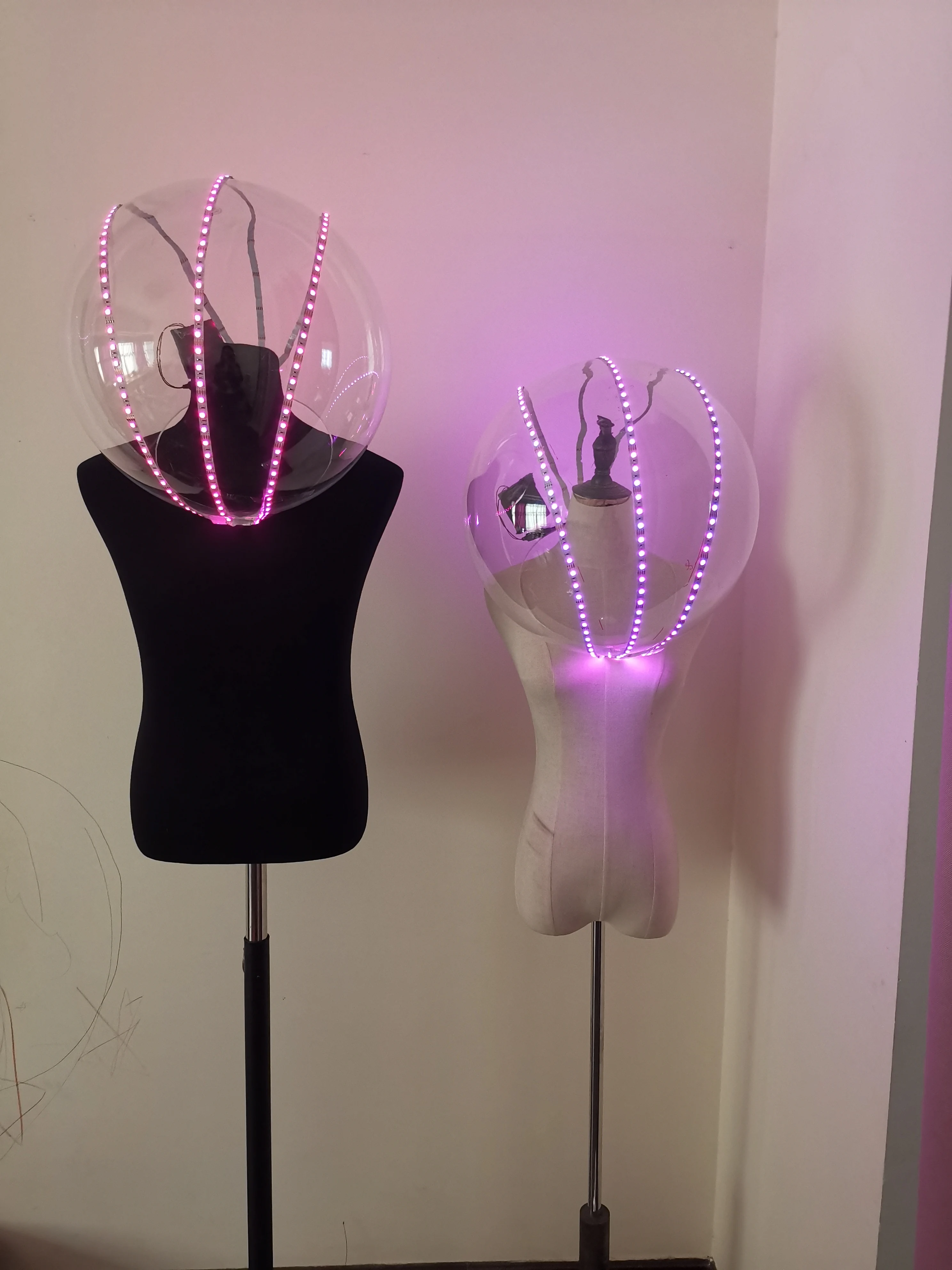 Светодиодный прозрачный акриловый шар для дискотеки меняющая цвет маска