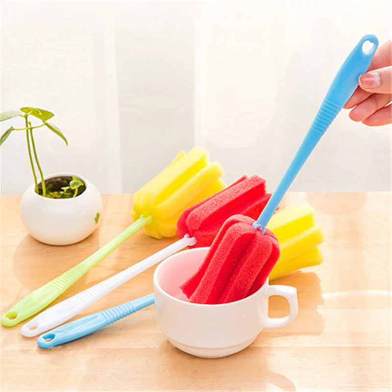 1853 карточная упаковка простая прочная щетка губка для чашек глубокая мелкая