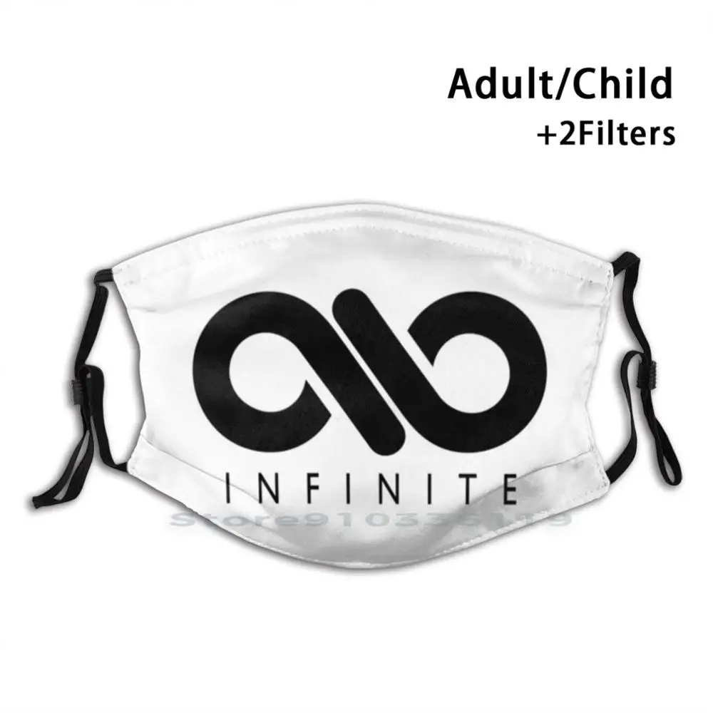 

Бесконечная Печать Многоразовые Pm2.5 фильтр DIY рот маска детский символ бесконечности черный белый простой