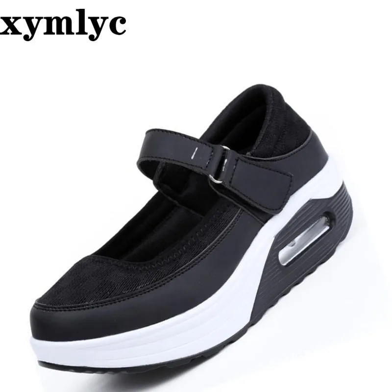 Женские сетчатые кроссовки с круглым носком белые дышащие повседневные