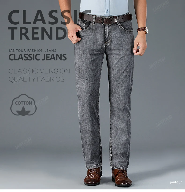 Brand Spring Summer Thin Jeans Men 