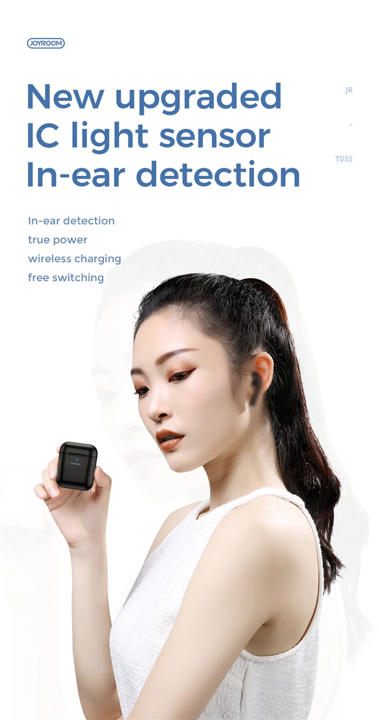 JOYROOM T03S Bluetooth 5 0 беспроводной светильник для наушников с сенсором Функция
