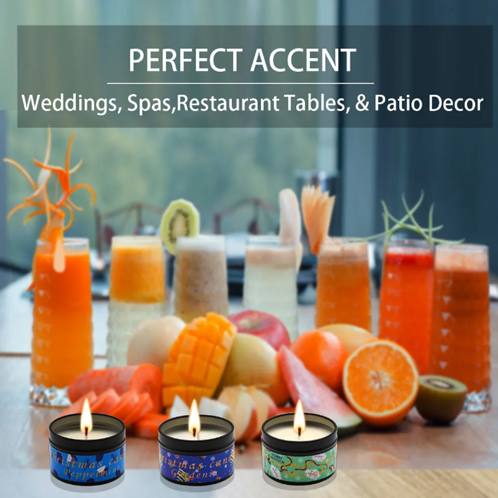 Натуральный соевый воск набор Ароматических Свечей 12 шт. Рождественские