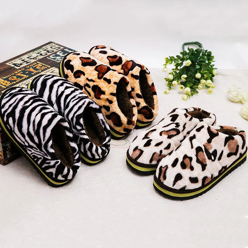 Зимняя женская домашняя обувь для улицы хлопковая множество стилей леопардовые