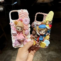 handmade for samsung galaxy s21 ultra case 3d caroon candy food s20 fe kawaii prince phone shell s20plus diy cream cover note 20
