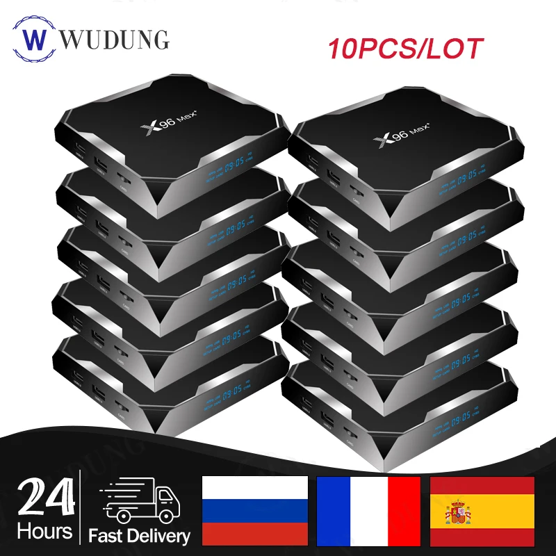 Оптовая продажа X96 Max Plus Android 9 0 Smart TV Box Amlogic S905X3 Quad Core 4G 32G/64G 2 и 5 0G двойной WIIF BT4.0 8K HD
