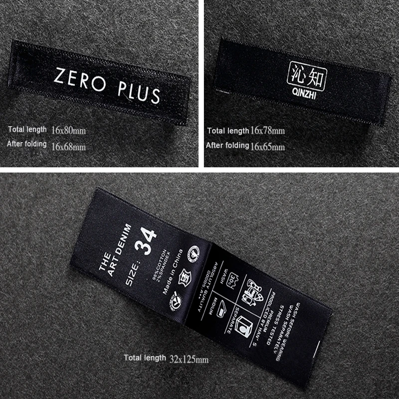 5000 шт. атласные этикетки с белым принтом для одежды | Дом и сад