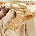 Вешалка для одежды из алюминиевого сплава, нескользящая сушилка, органайзер для шкафа, 5 шт.