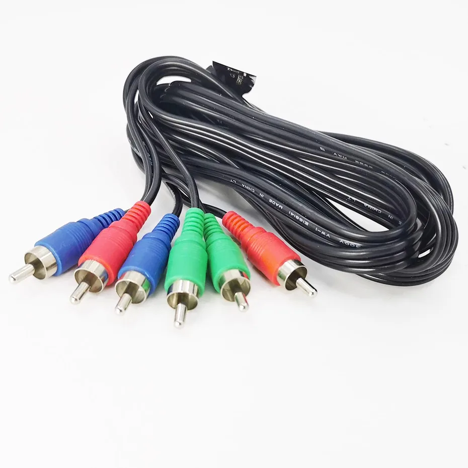 Компоненты YPbPr видеокабель 2 м RGB RCA Ypbpr компоненты типа Папа-папа видеошнур для