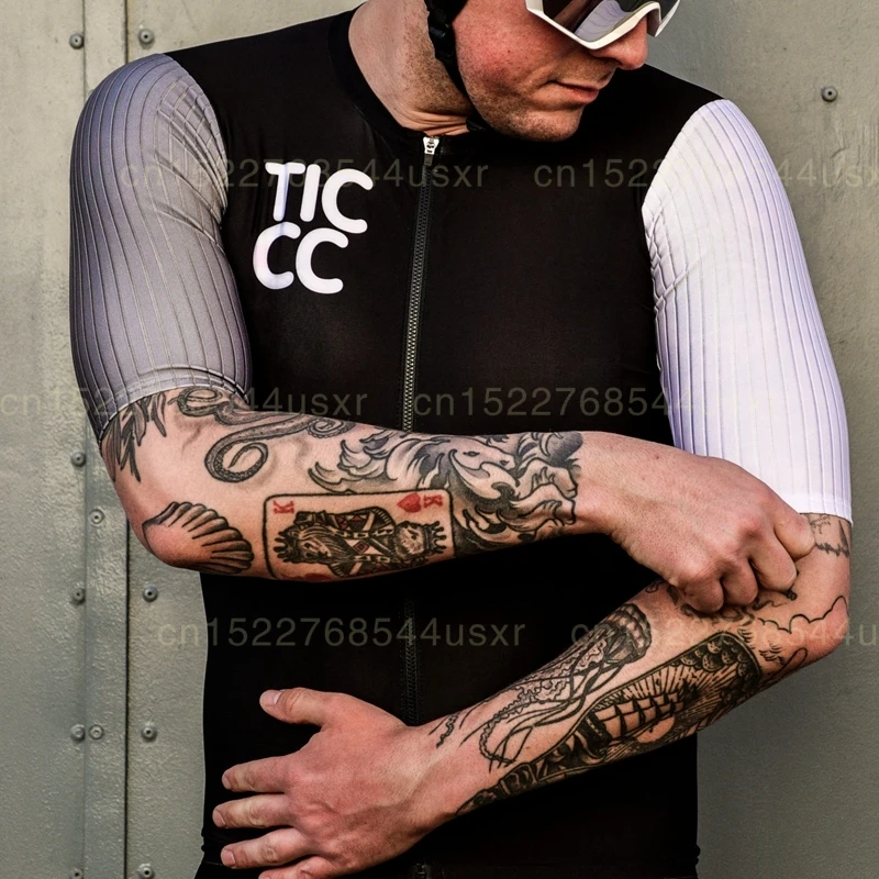 Мужская и женская одежда для езды на велосипеде Черная Спортивная футболка с