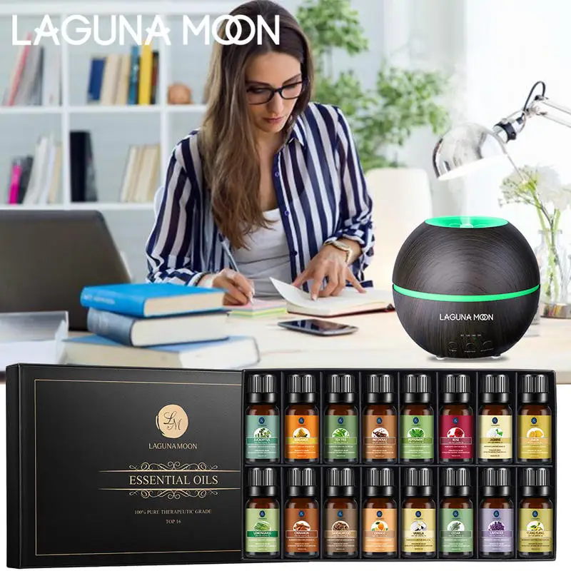 Натуральные Эфирные бриллианты LAGUNAMOON 10 мл 16 шт. диффузор для снятия стресса