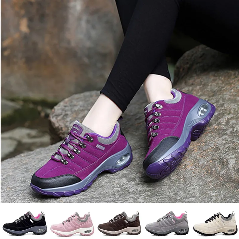

Fashion Sneakers Women Air Cushion Running Shoes Athletic Breathable Sport Lace Up High Platform Casual Shoes