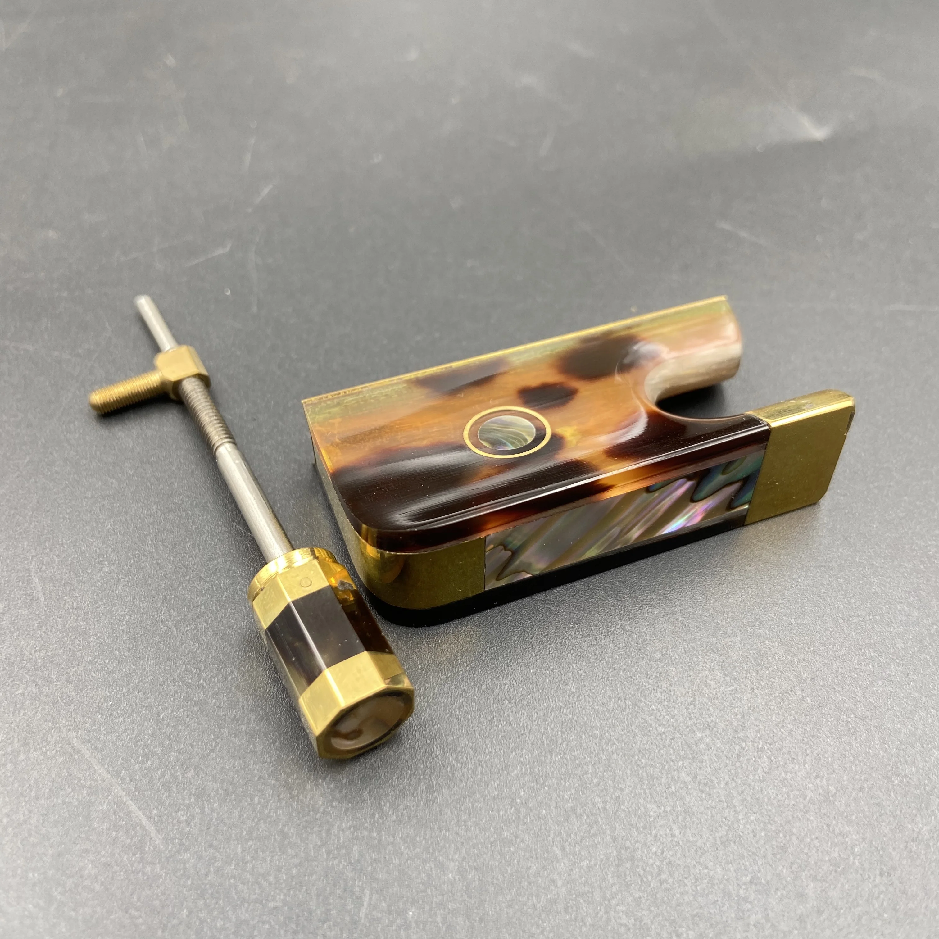 

1pcs Beautiful cello bow frogs with copper mount