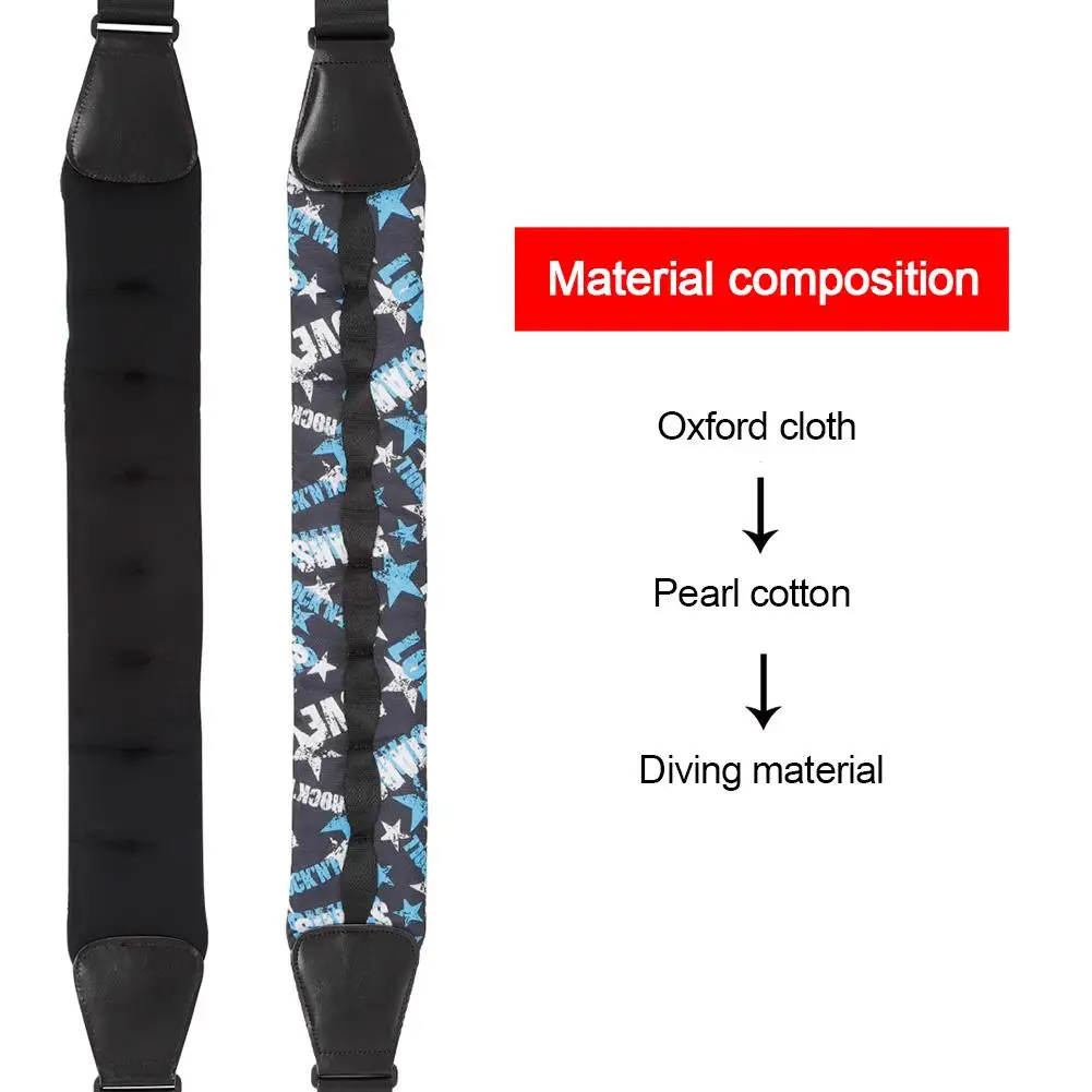 Ремешок для гитары утолщенный дышащий ремешок снижения давления материал