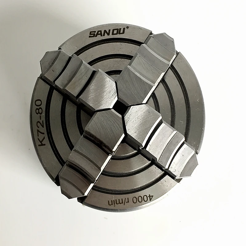 80 мм токарный патрон Бесплатная доставка в Россию 4 Щековая патроны токарные K72