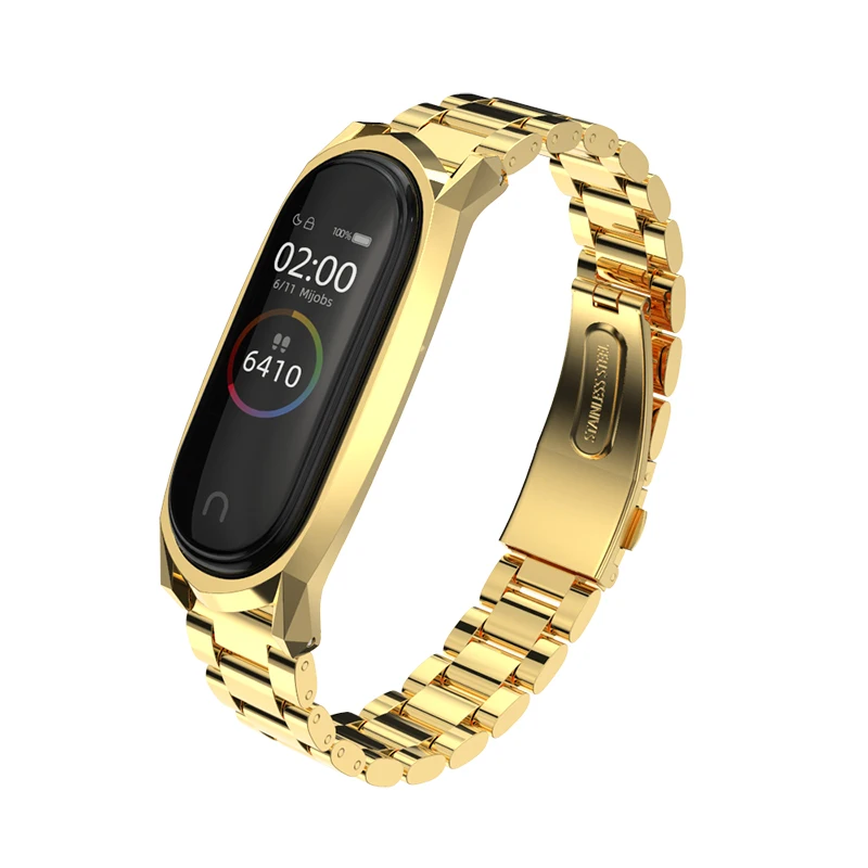 Mi jobs mi band 4 ремешок V стиль металлический браслет для Xiaomi mi ремешок 4 ремешок correa нержавеющая сталь mi Band 3 ремешок, умный Браслет