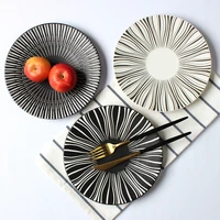 8 10 5 inch nordic creative ceramic dinnerware dessert steak plates black white pasta spaghetti plate western food tableware