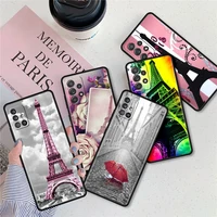 eiffel tower for samsung a51 a12 a21s soft case for galaxy a71 a52 a31 a32 a02s a72 a11 a41 a22 a01 tpu phone cover