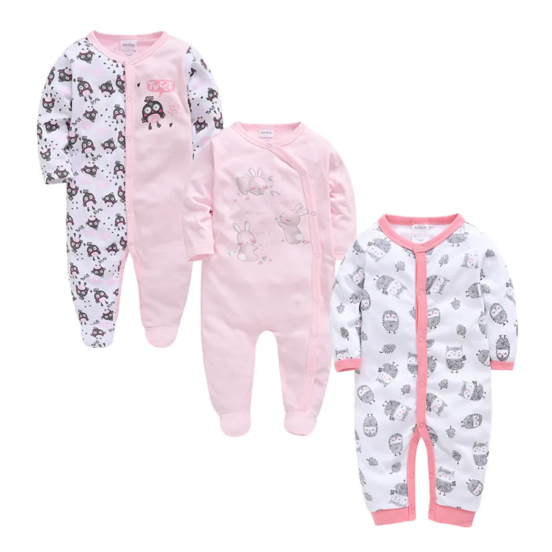 2019 2 3 шт./лот Летний комбинезон для новорожденных мальчиков Хлопковая пижама с