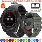 Ремешок для смарт-часов Garmin Fenix 7 7X 6 6X 5X 5 3HR Forerunner 935 945, быстросъемный силиконовый браслет Easyfit, 22 26 мм