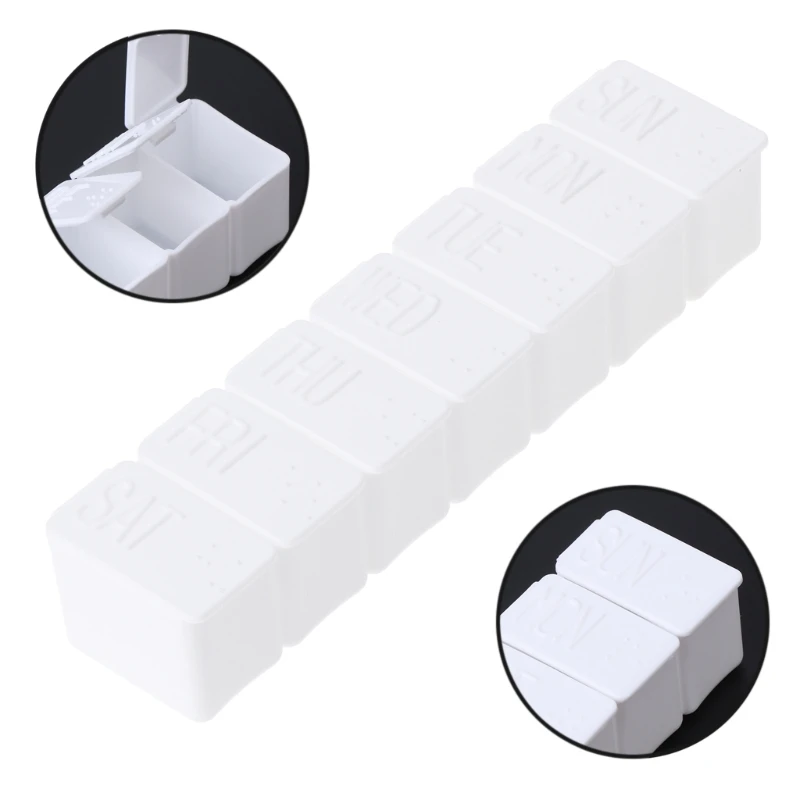 7 дневная таблеточная коробка для хранения таблеток крышек контейнер органайзер