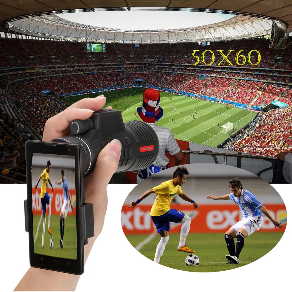 2019 новый водонепроницаемый 50X60 зум оптический HD объектив монокулярный телескоп
