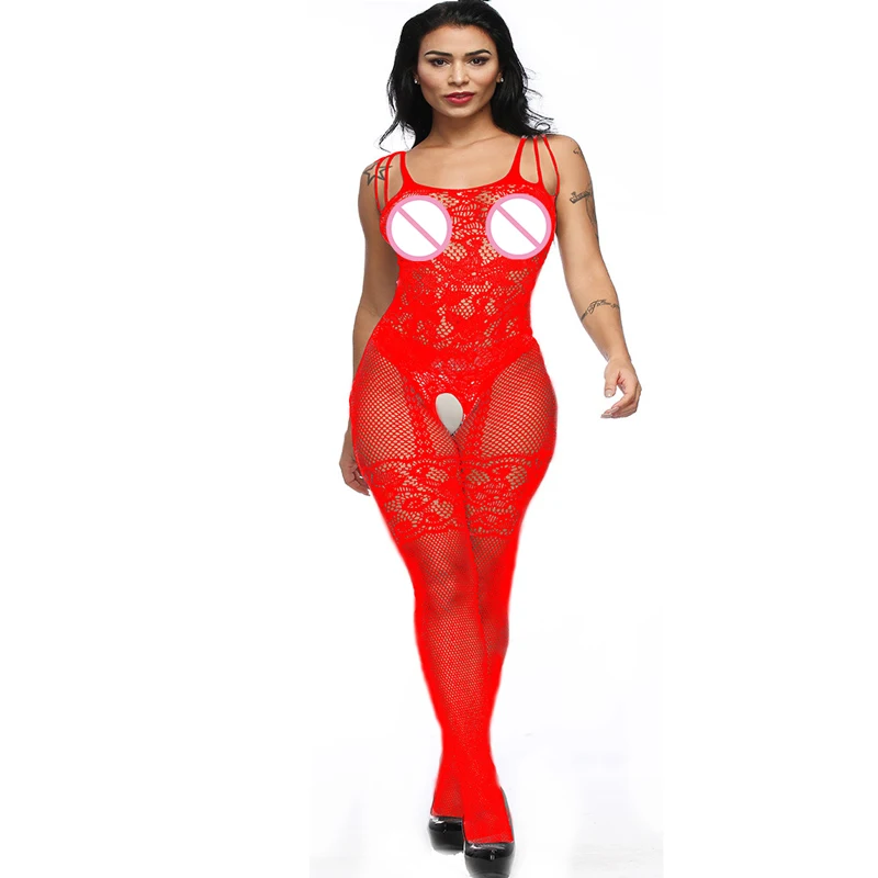 С открытым шаговым швом сеточное обтягивающий сексуальный костюм Для женщин