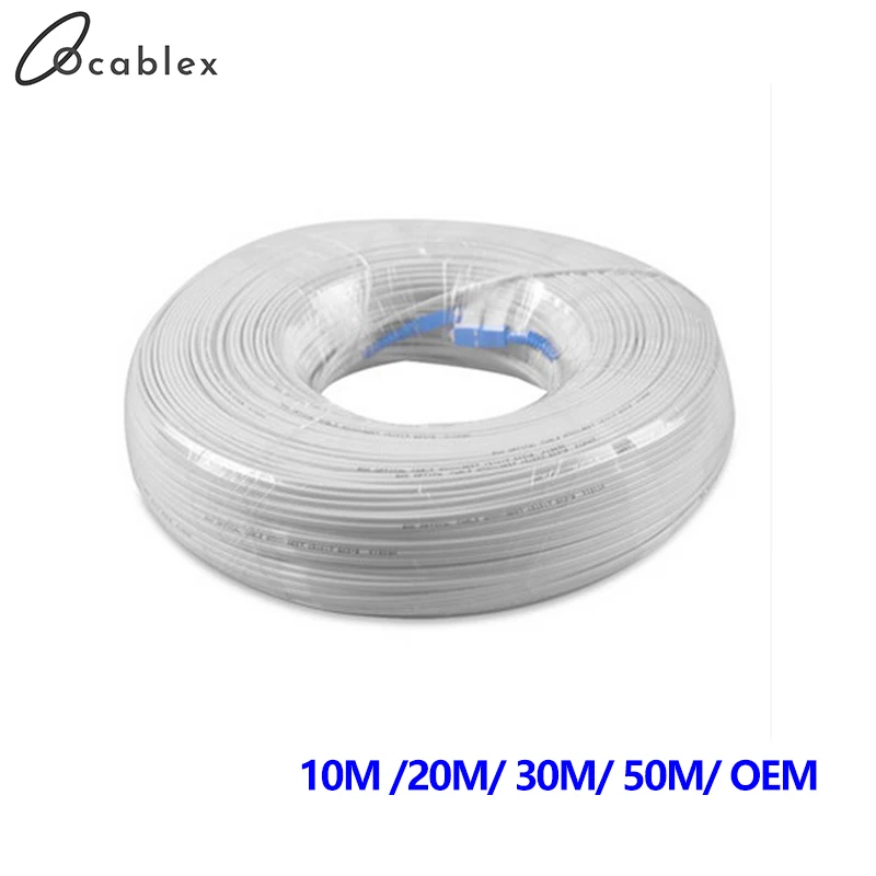 Уличный кабель-капельница SC/UPC SM Simplex FTTH SC UPC, соединительный кабель, одномодовый оптоволоконный соединительный кабель 10 м 20 м 30 м 50 м