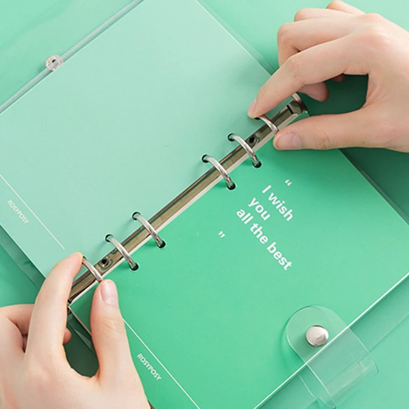 

A6 Six Holes PVC Storage Loose-leaf Notebooks Journals Agenda Free Stickers Separator Page Kawaii Planner papeleria Stationery
