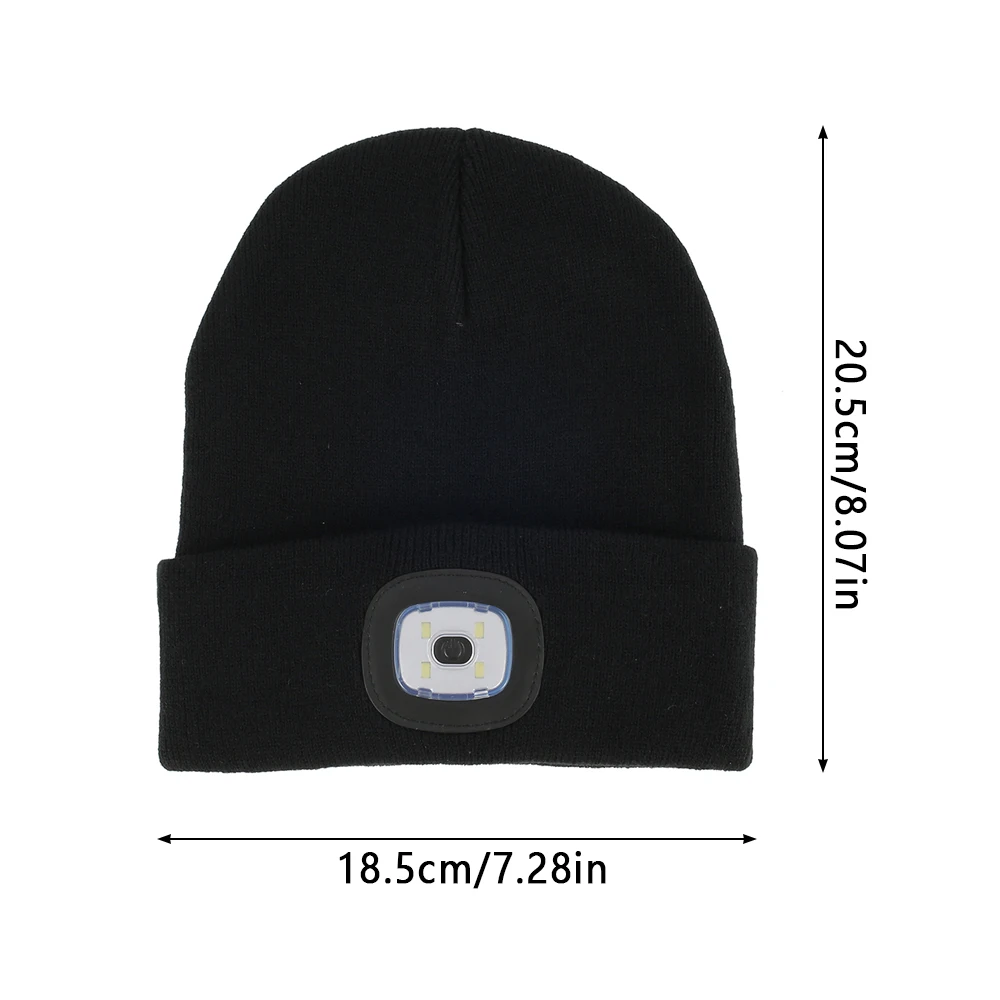 

In the open air led beanie hat mountaineering illumination knitted cap warm winter fishing hat flash camping hat climbing caps