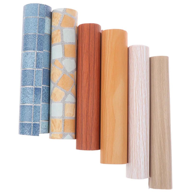 

1pc 45*20cm Waterproof Wood Wallpaper Roll Self Adhesive Contact Paper Doors Cabinet Desktop Modern Furniture Decorative