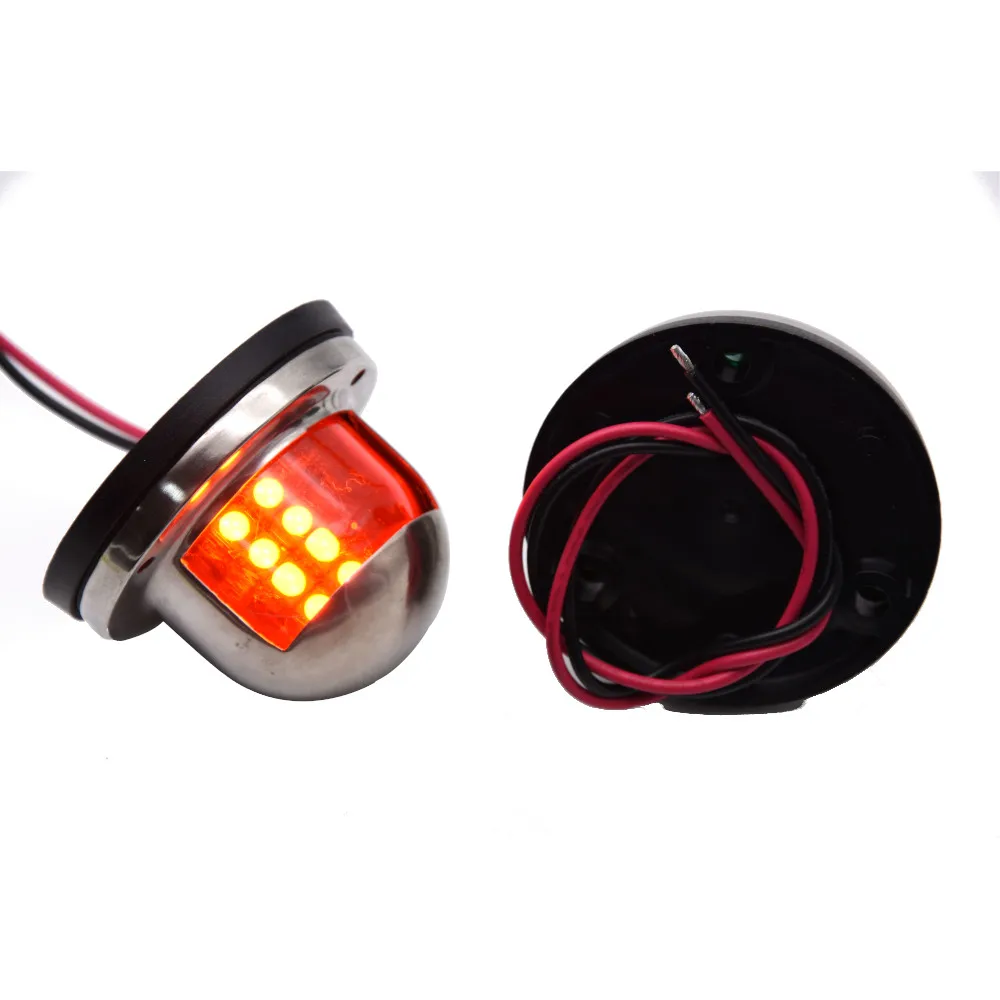 1 пара Предупреждение светильник сигнальные лампы из нержавеющей стали 12