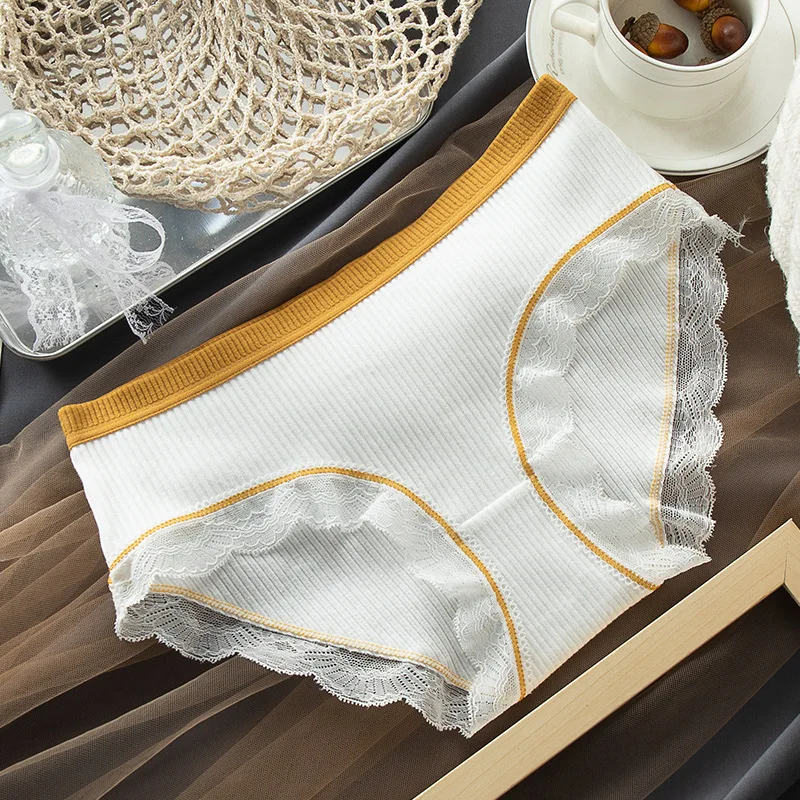

Women's underwear new Japanese low waist sexy thread cotton lace underwear women's soft traceless antibacterial briefs 283