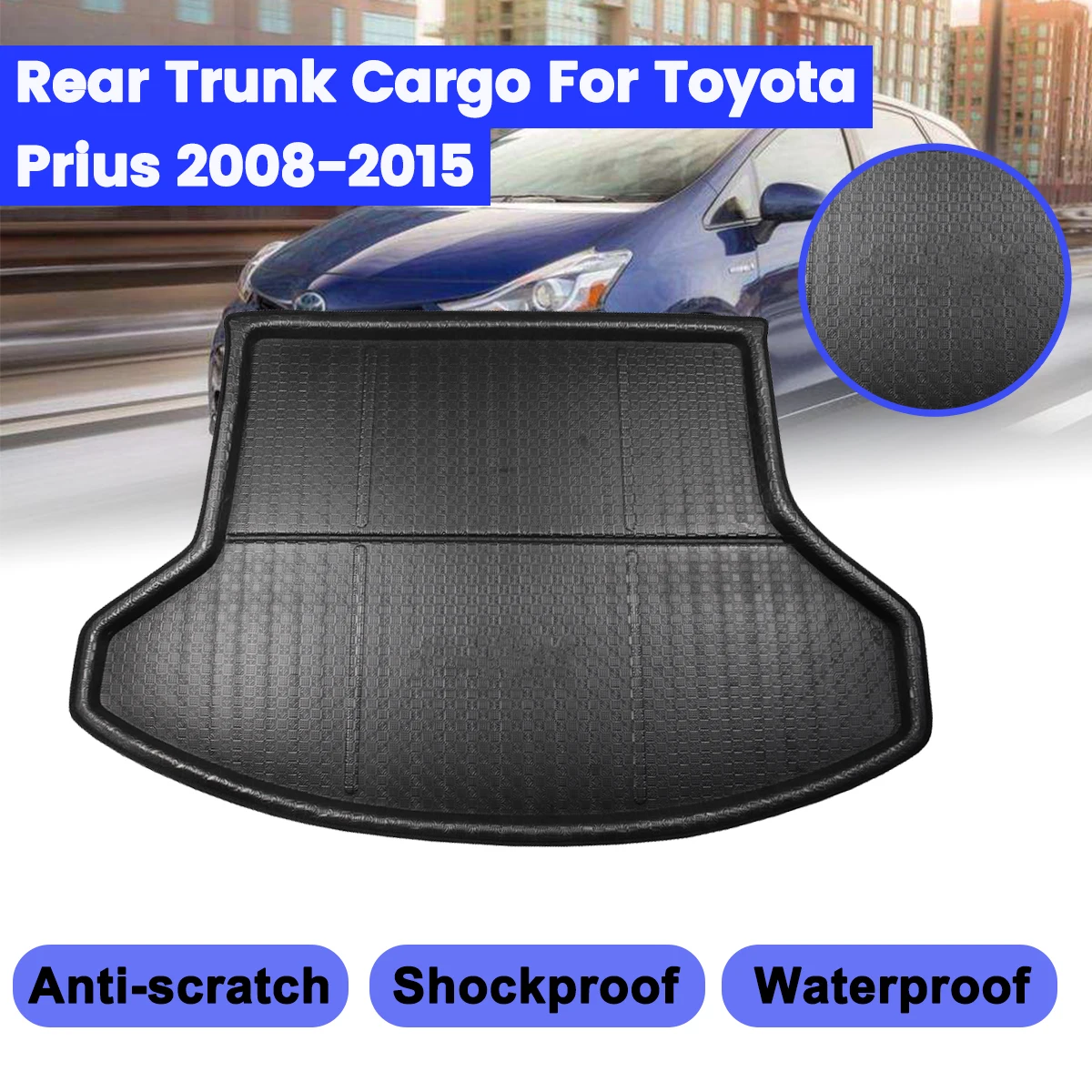 

Floor Protective Mats For Toyota Prius 2008-2012 Carpet Waterproof Cushion Mat Rear Trunk Liner Car Trunk Tailgate Cargo Liner