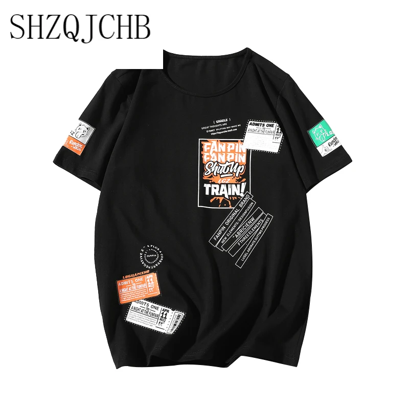 

Sleeve Short T Shirt Men'S 2021 Black White Summer Tshirt Top Tees Classic Fashion Clothes Plus Size M-5XL O NECK